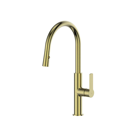 Greens Astro Ii Pull Down Sink Mixer Brushed Brass