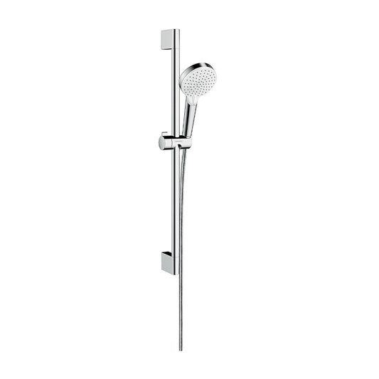 Hansgrohe Crometta Shower Set 100 Vario Green 6 L Min With Shower Bar 65 Cm White Chrome