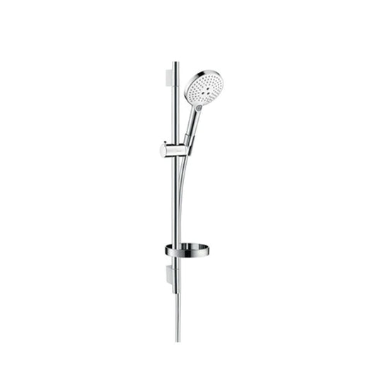 Hansgrohe Raindance Select S Shower Set 120 3Jet Ecosmart 9 L Min With Shower Bar 65 Cm And Soap Dish White Chrome