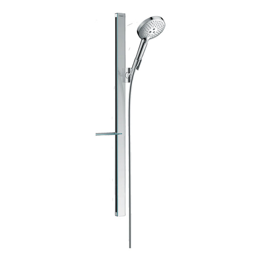 Hansgrohe Raindance Select S Shower Set 120 3Jet Ecosmart 9 L Min With Shower Bar 90 Cm And Shelf Chrome