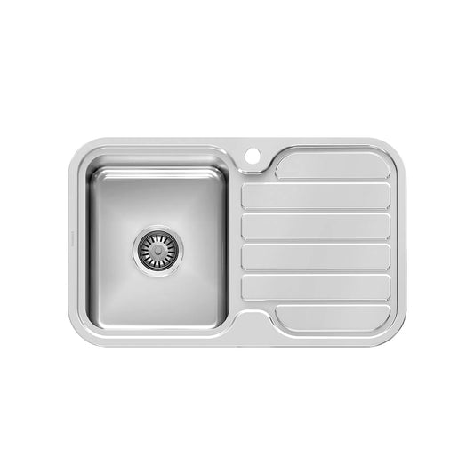 Phoenix 1000 Series Single Left Hand Bowl Sink With Drainer And Taphole