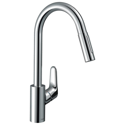 Hansgrohe Focus M41 Single Lever Kitchen Mixer Pull-Out Spray Chrome