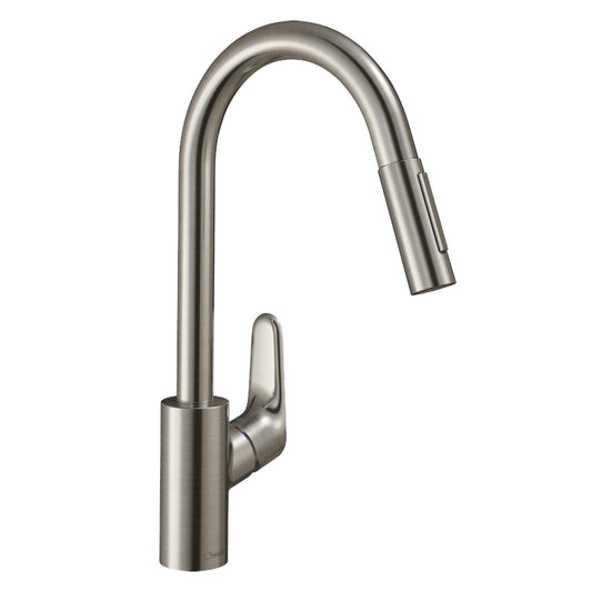 Hansgrohe Decor Single Lever Kitchen Mixer 240, 7 l/min, Pull Out Spray, 2jet Stainless Steel