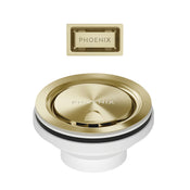 Phoenix Covered Sink Basket Waste with Overflow Brushed Gold
