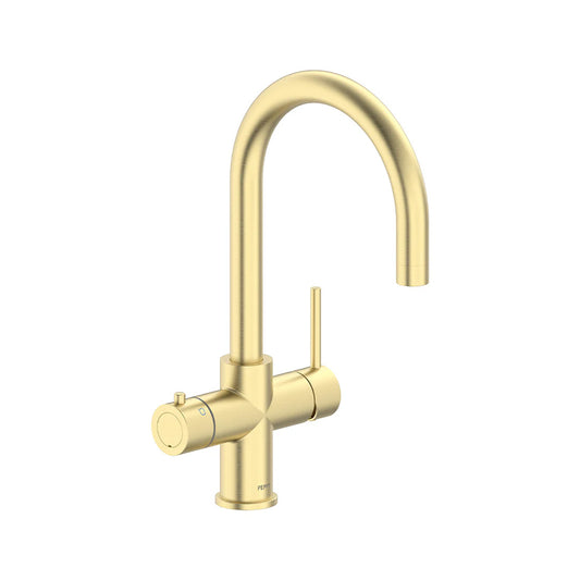 Peppy Taps 4 in 1 Boiling, Ambient Tap Brushed Brass Gold