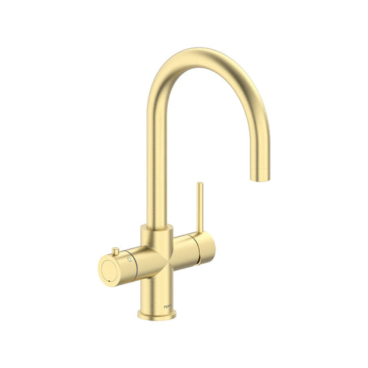 Peppy Taps 4 in 1 Boiling, Chilled Tap Brushed Brass Gold