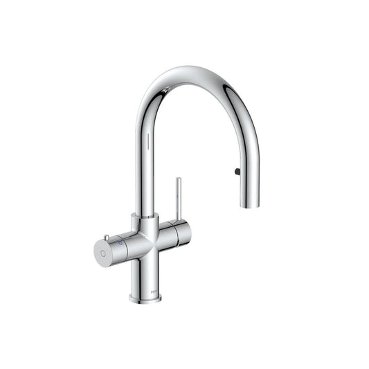 Peppy Taps Pull Out 4 in 1 Boiling, Ambient, Hot & Cold Mains Tap Chrome