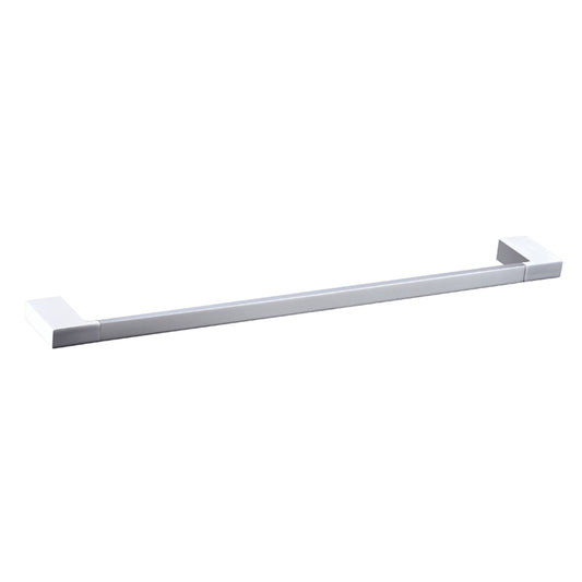 Jacob Single Towel Rail 600mm Chrome and White