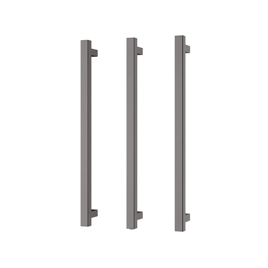 Phoenix Heated Triple Towel Rail Square 600mm Brushed Carbon