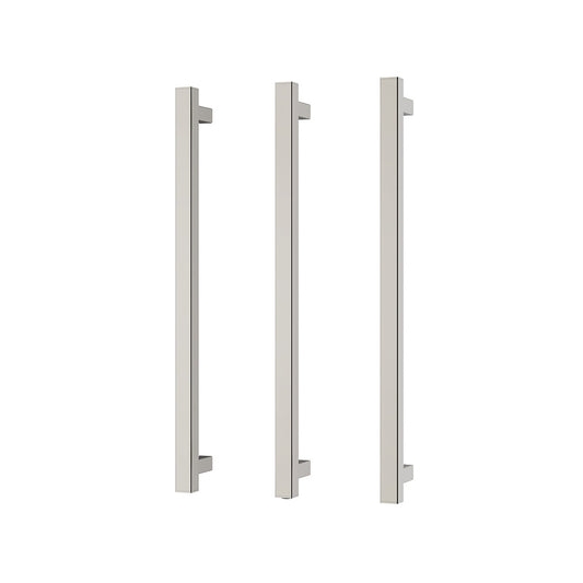 Phoenix Heated Triple Towel Rail Square 600mm Brushed Nickel
