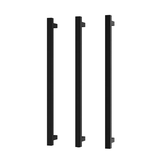 Phoenix Heated Triple Towel Rail Square 800mm Matte Black