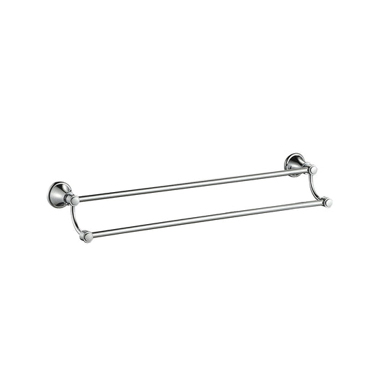 Ikon Clasico Double Towel Rail 800mm Brushed Nickel