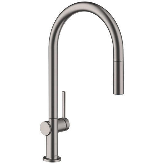 Hansgrohe Talis M54 Kitchen Mixer 210 Pull-Out Spout 2jet Brushed Black Chrome