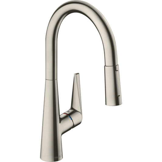 Hansgrohe Talis M51 Single lever kitchen mixer 200, pull-out spray, 2jet - Stainless Steel