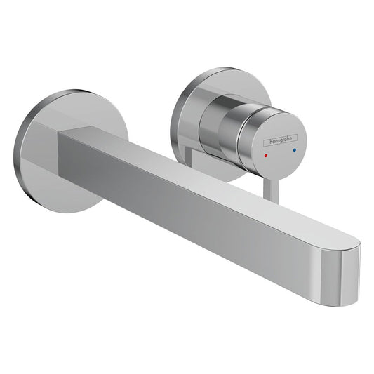 Hansgrohe Finoris Single Lever Basin Mixer Wall Mounted With Spout 22 8Cm Chrome