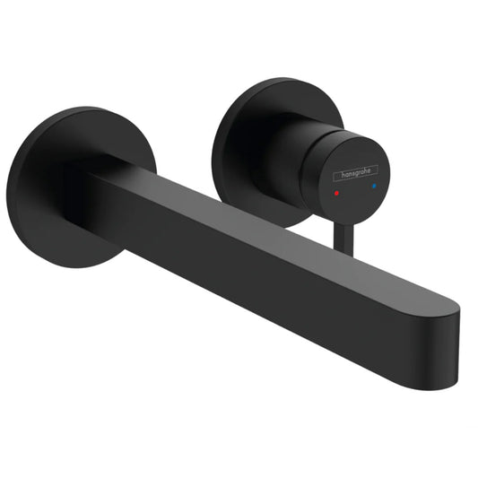 Hansgrohe Finoris Single Lever Basin Mixer Wall Mounted With Spout 22 8Cm Matte Black