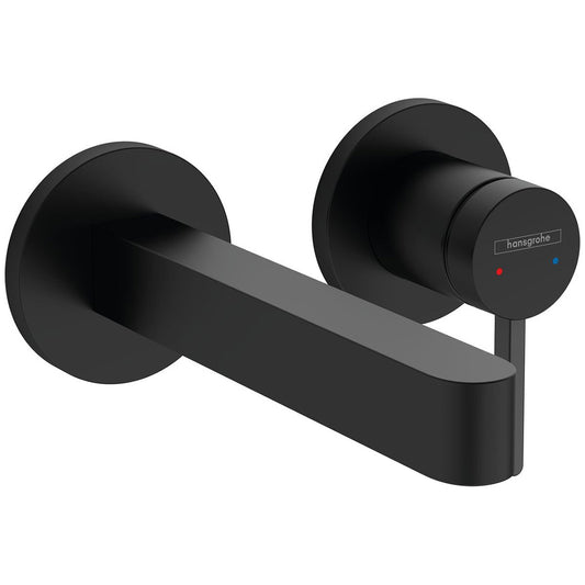 Hansgrohe Finoris Single Lever Basin Mixer Wall Mounted With Spout 16 8Cm Matte Black
