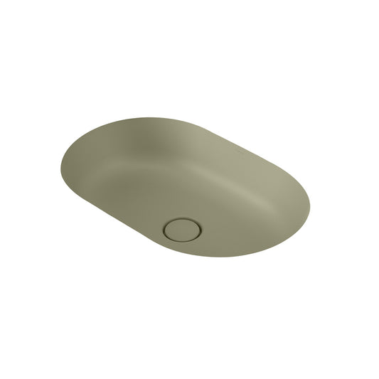 Caroma Liano Ii 580Mm Pill Under Over Counter Basin Matte Green