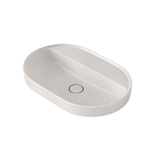 Caroma Liano Ii 600Mm Pill Inset Basin With Tap Landing 0 Tap Hole Matte Speckled