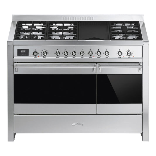 Smeg Classic Dual Fuel Thermoseal Freestanding Oven Stainless Steel 120cm