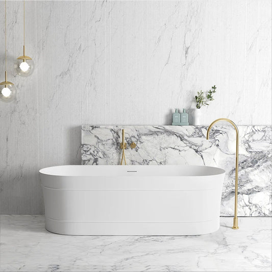 Otti Attica Bondi Bath With Overflow 1700mm Matte White