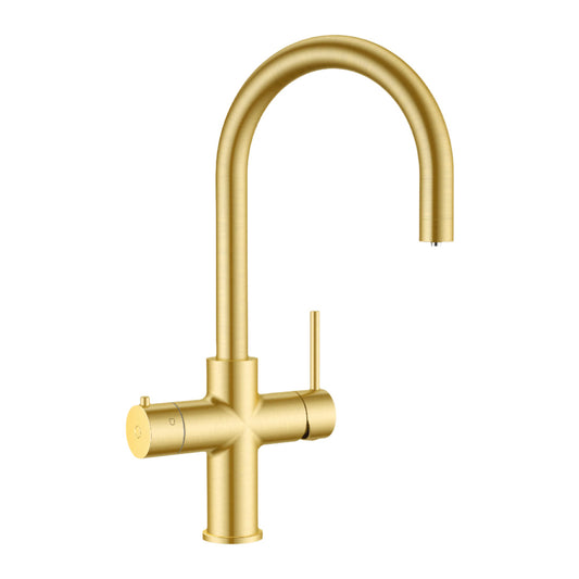 Alia 4-in-1 Instant Hot and Cold Filtered Water Tap, Brushed Gold