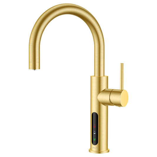 Alia X51 Instant Hot, Cold and Sparkling Filtered Water Tap, Brushed Gold