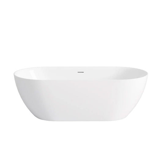 Otti Attica Manolo Bath with Overflow 1530mm Gloss White