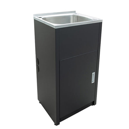 Bad Und Küche Traditionell Compact Laundry Tub And Cabinet 35L Matte Black