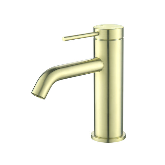 Bella Vista Mica Basin Mixer (Curved Spout) French Gold