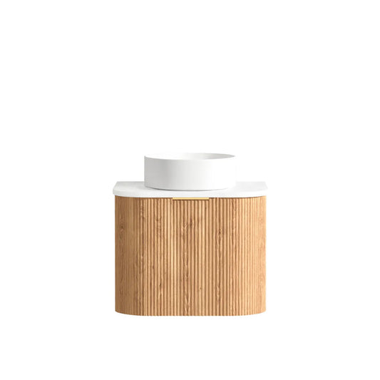 Otti Bondi 600mm Woodland Oak Fluted Curve Vanity (Cabinet Only)