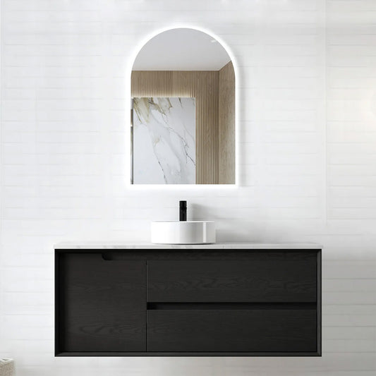 Otti Byron 1200mm Black Oak Wall Hung Vanity (Cabinet Only)