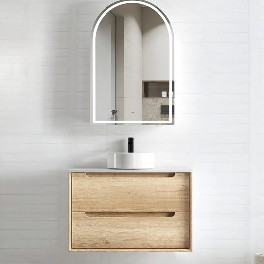 Otti Byron 750mm Natural Oak Wall Hung Vanity (Cabinet Only)