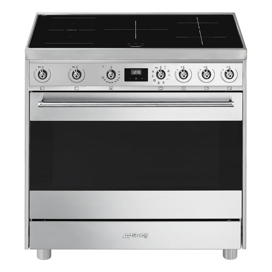Smeg Classic Freestanding Induction Cooker Stainless Steel 90Cm
