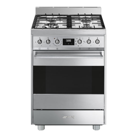Smeg Freestanding Dual Fuel Oven Stove Stainless Steel 60Cm