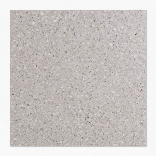 Cupertino Terrazzo Grey Honed 600x600 Tile