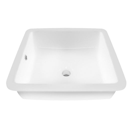 Argent Evo 360 Deep Under Counter Basin With Overflow No Tap Hole White
