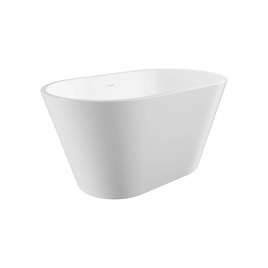 Fienza Freestanding Acrylic Bath with Overflow, 1200mm Gloss White