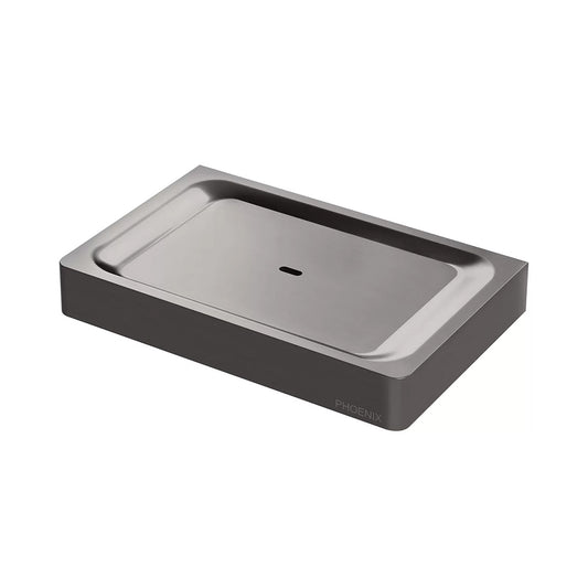 Phoenix Gloss Soap Dish Brushed Carbon
