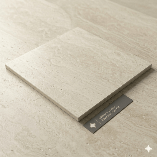Travertine Look Light Beige Porcelain Tile