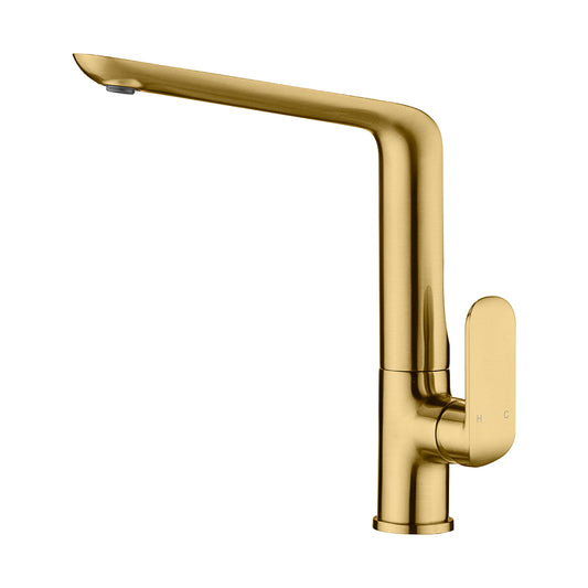 Ikon Kara Sink Mixer Brushed Gold