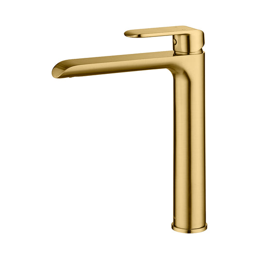 Ikon Kara High Rise Basin Mixer Brushed Gold