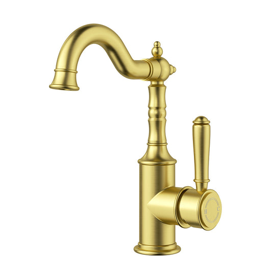 Ikon Clasico Basin Mixer Brushed Gold