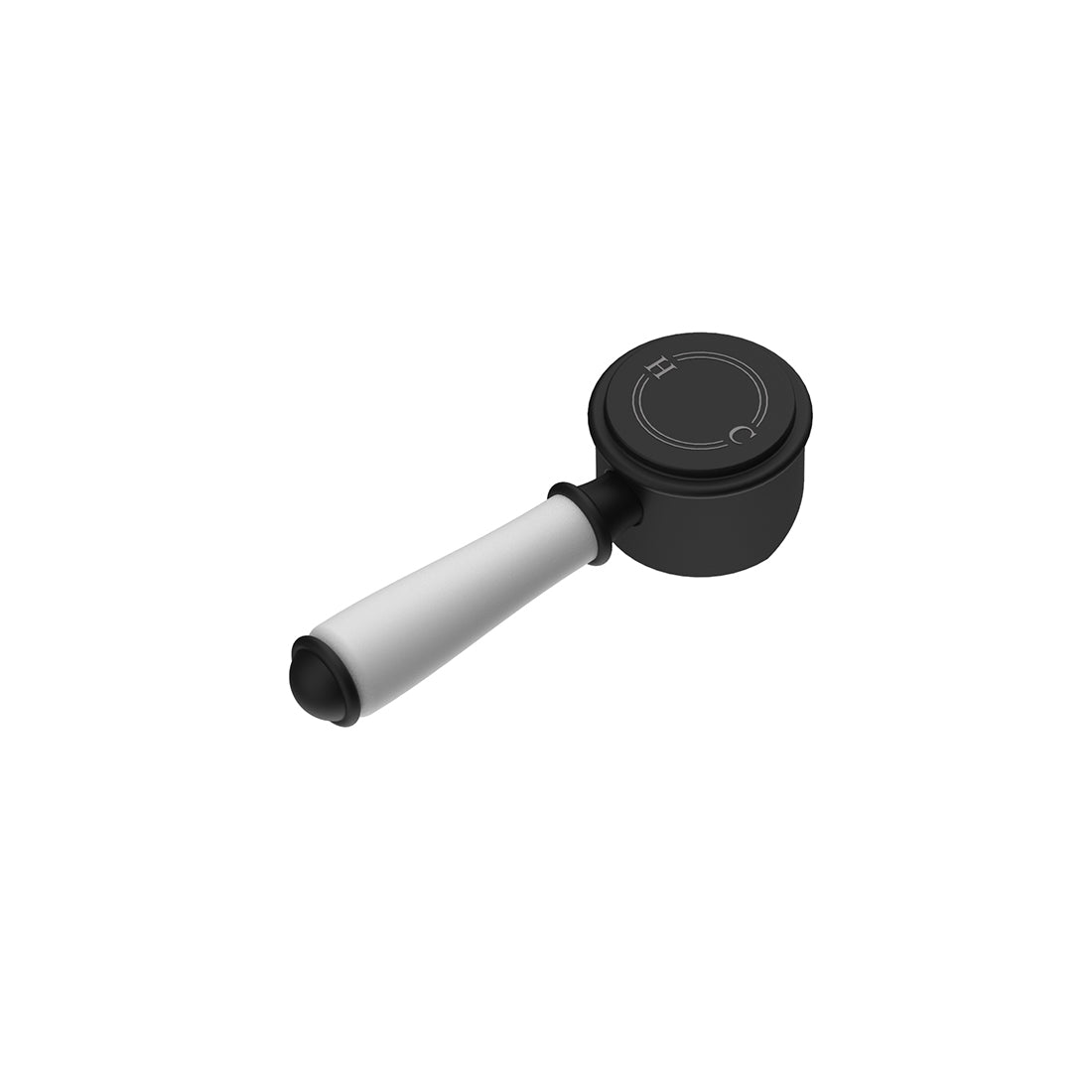 Ikon Clasico Ceramic Handle for Wall Mixer Matte Black – Cook & Bathe