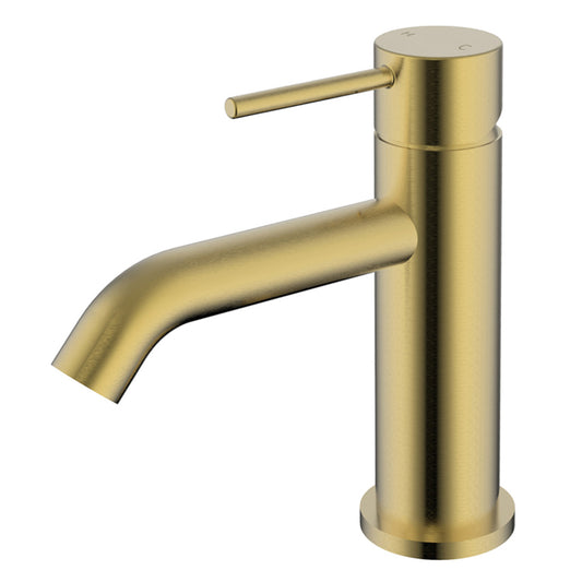 Ikon Hali Basin Mixer Brushed Gold