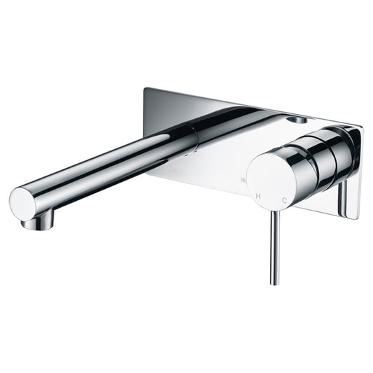 Ikon Hali Wall Basin Mixer With Spout Chrome