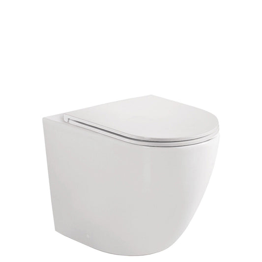Fienza Koko Tornado Flush Wall-Faced Toilet Suite, Slim Seat, P-Trap