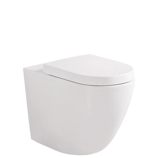 Fienza Koko Tornado Flush Wall-Faced Toilet Suite, Matte White, P-Trap