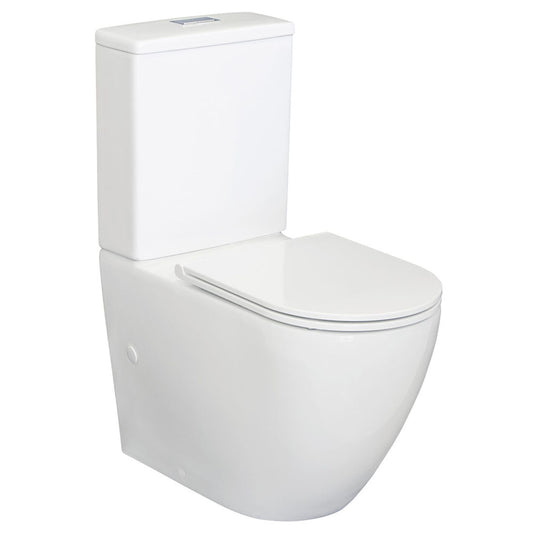 Fienza Alix Back-to-Wall Toilet Suite, Slim Seat, S-Trap 160-220