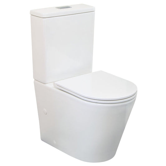 Fienza Isabella Back-to-Wall Toilet Suite, Slim Seat, P-Trap